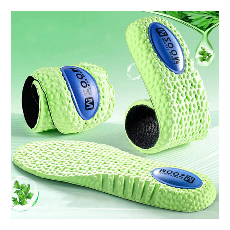 Green Wormwood Deodorant Insoles Elastic Sneakers Air Cushion Orthopedic Insoles Arch Support Foot Inserts Super Soft Shoe Pads