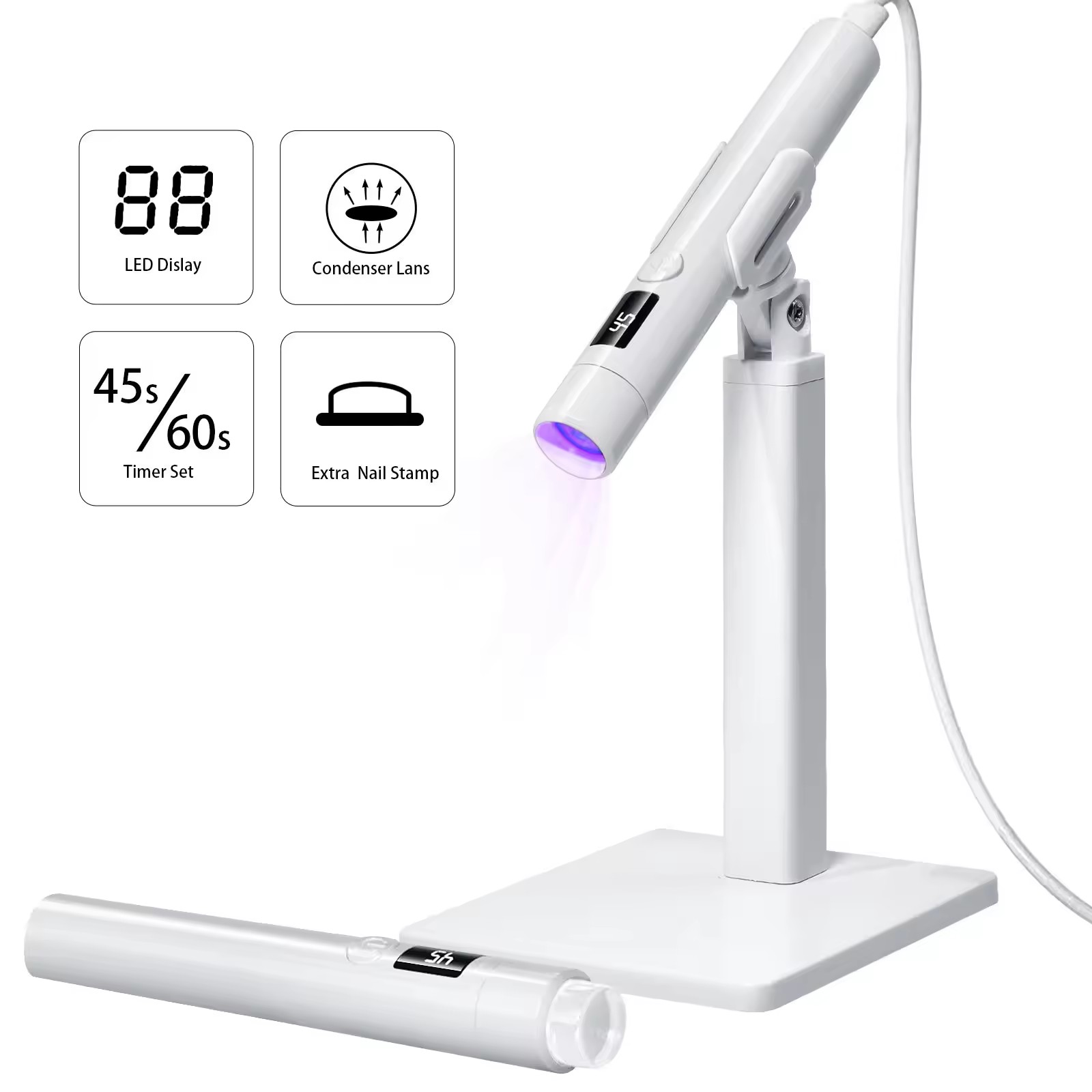 360 rotatable Foldable Rechargeable New Portable Mini USB Uv Lamp 3W Nail Polish Dryer Uv Led Nail Lamp