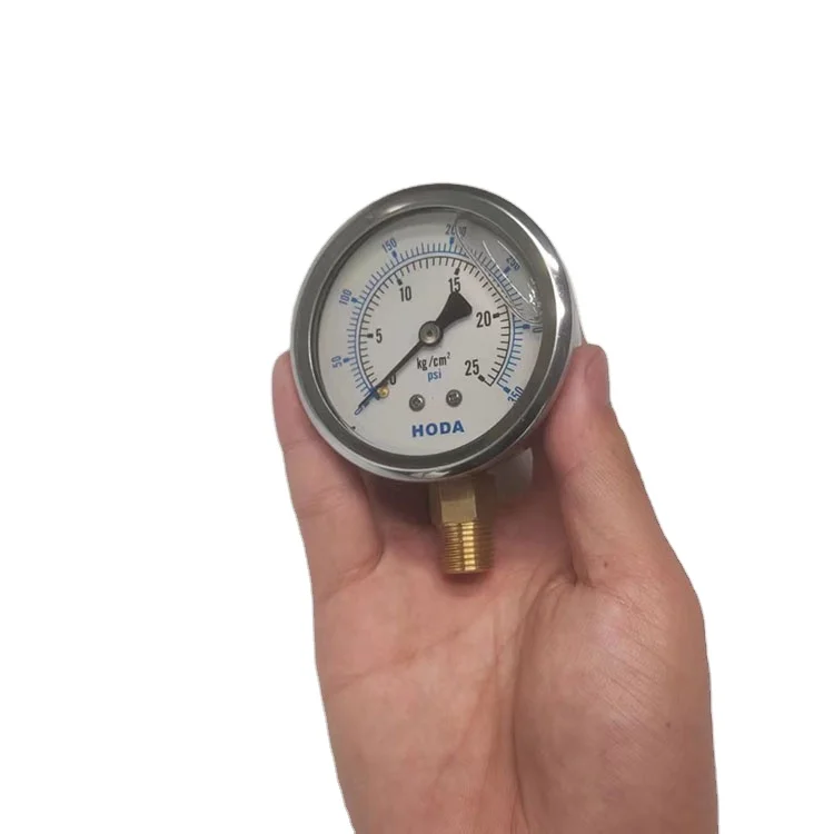 Манометр высокого качества из нержавеющей стали, 60 мм, 25 бар, 350 psi