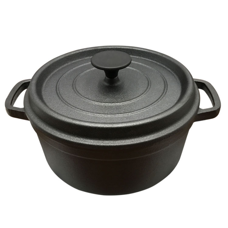 Wholesale Pre Seasoned Non Stick Cast Iron Dutch Oven Casserole with Large Loop Handles