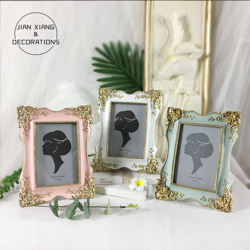 European Retro Resin Creative Photo Frame House and Office Decoration 4 Colours Decorative Photo Frame