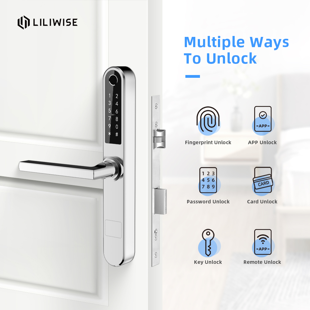 Безопасный Keyless Wi Fi Bluetooth электронный цифровой отпечатков пальцев Smart замок двери