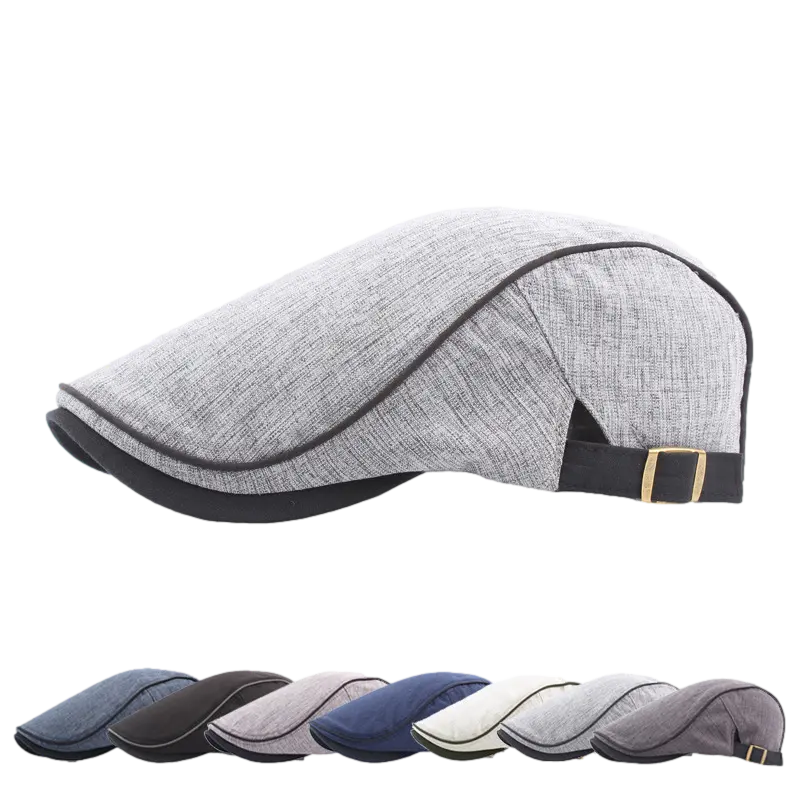 Fashion Newsboy French Beret British Style Uniform Stripes Flat Cap Plain Vintage Sunshade Ivy Hats