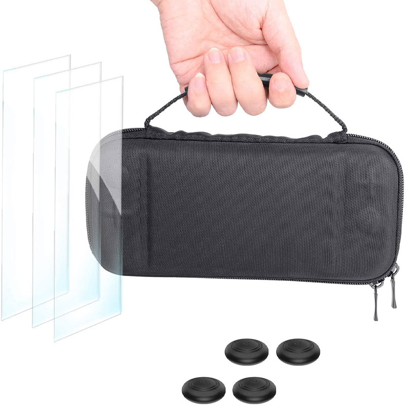 Aolion Carrying Case for Nintendo Switch Lite 8 in 1 Clear Protective Case Cover and Glass Screen Protector Accessories Kits