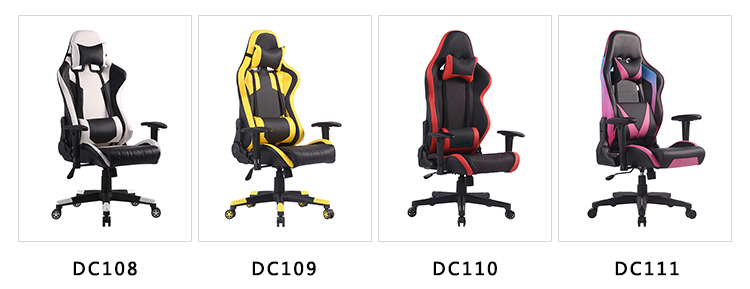 Free Sample Racing Office Private Label Massage Led Pink Massage Steel Leg Armrest Gaming Chair For Women Gaming Chair