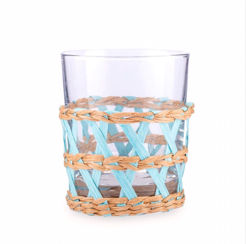 Island Wrapped Tumblers Light Blue White Pink