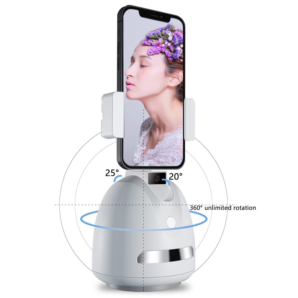 Face Tracking Cell Mobile Phone Holder, Desktop Phone Stand, с возможностью поворота на 360 Rotate, Smart Object Track, camera Cradle для iPhone, Android