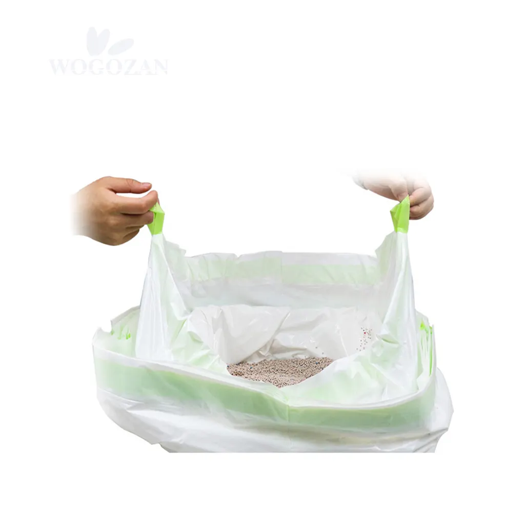 Disposable Waste Fast Sifting Filtering Bag Portable Thick Plastic With Drawstring Cat Litter Filter Bags