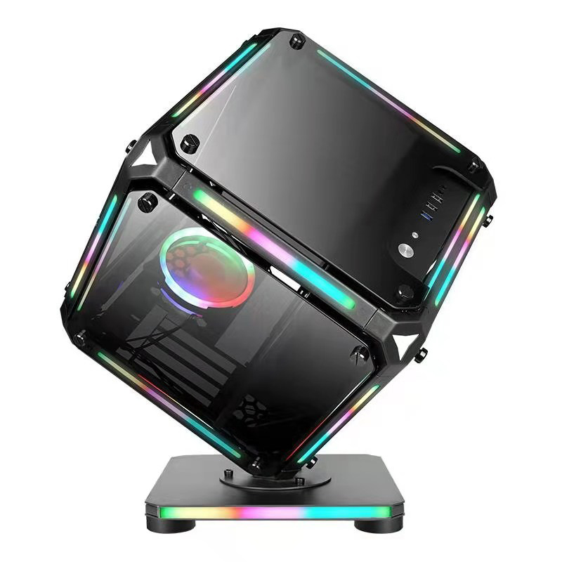 Оригинальный креативный светильник RGB в форме Куба с водяным охлаждением, шасси, аниме компьютерные Чехлы и башни, стол MATX guangdong