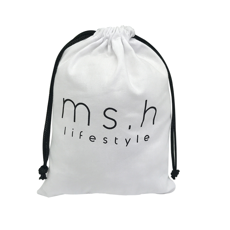 Custom printed unbleached cotton gauze medicine pouch muslin herbs packaging bag