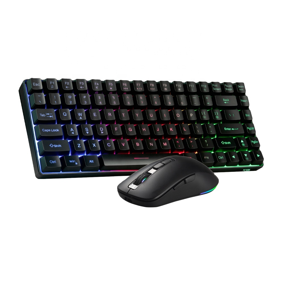 Прямая поставка с фабрики Rgb Usb подсветка ПК периферическая мембрана механический ноутбук игровая беспроводная 2,4G клавиатура мышь Combo