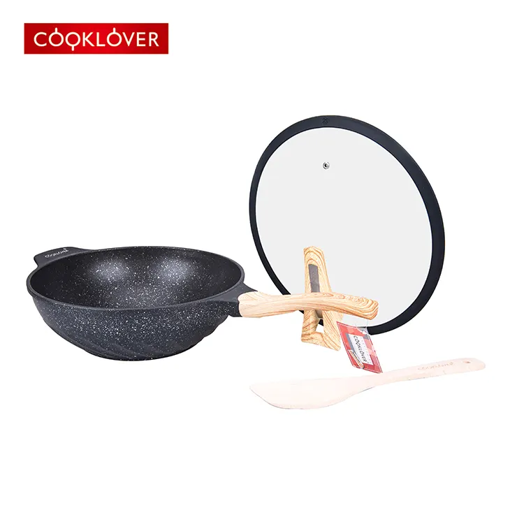 cooklover 32cm non stick ceramic coating wok kitchen appliances cookware sets
