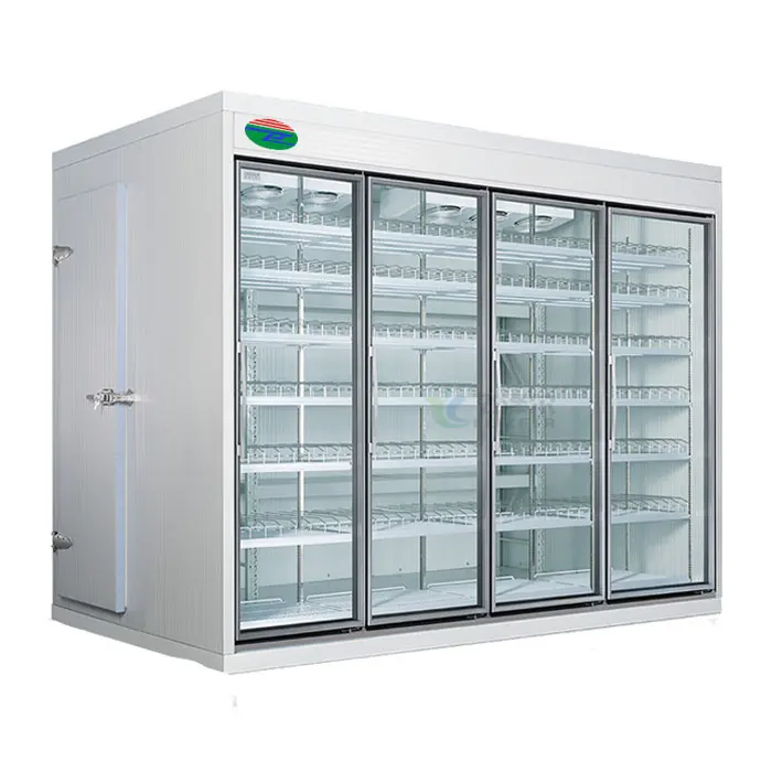 New Design Low Noise Vertical Deep Display Refrigerated Upright Display Freezer Cooler