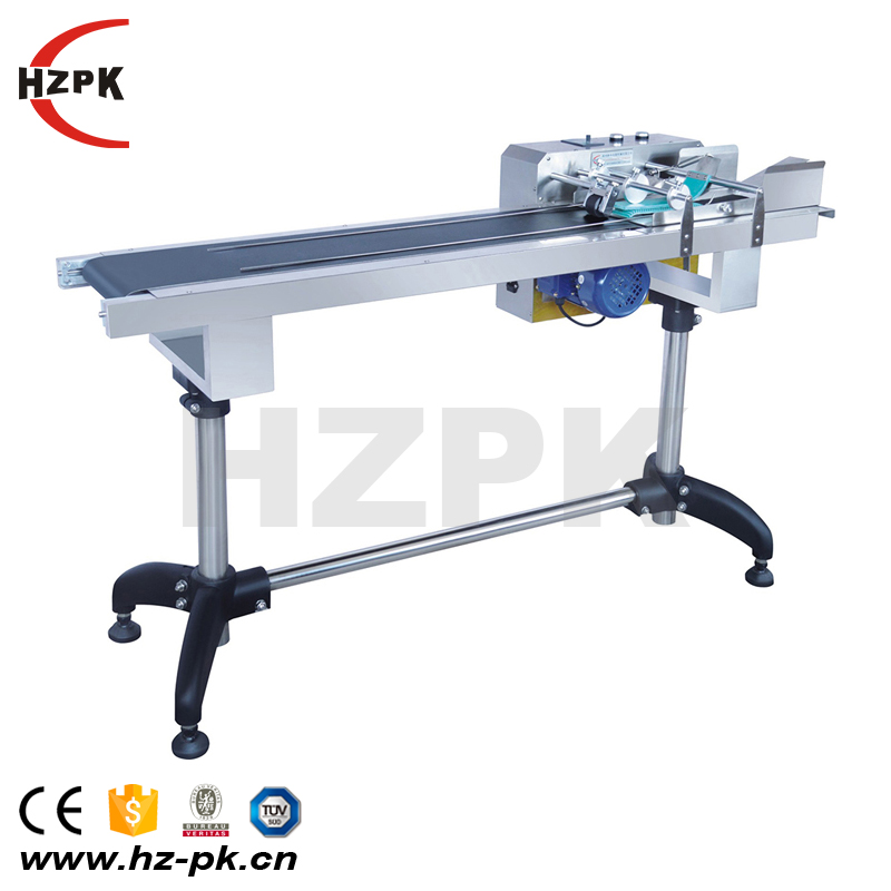 HZPK high quality Speed Feeder conveyor pouch counting Inkjet Coding paging stickers labeling system machine finishing bags