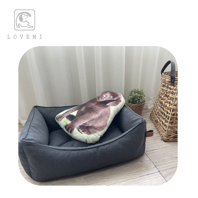 LOVEMI Cuboid клетчатый узор и серая ткань пена с эффектом памяти, новый стиль, Лидер продаж, большие лежанки для собак