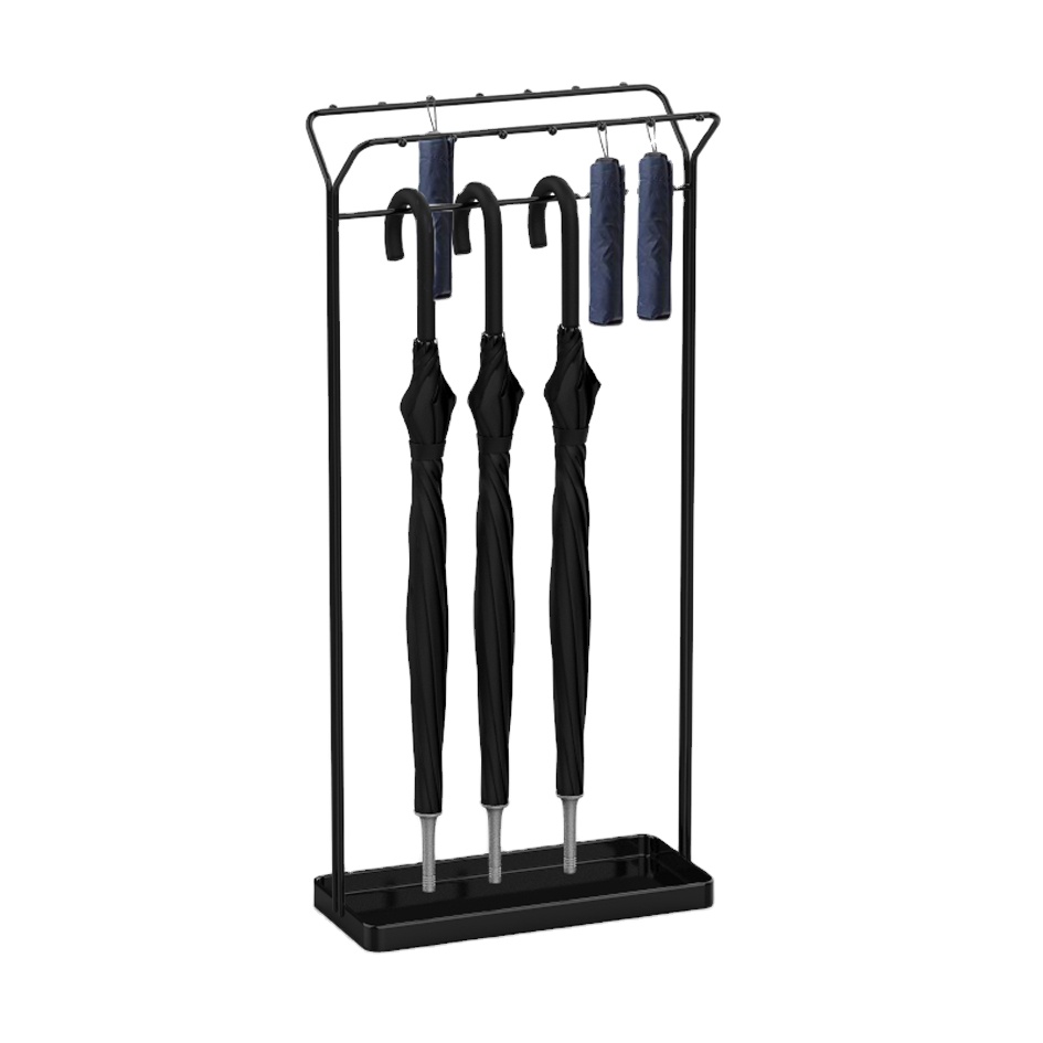 Multifunction Household Special Design Square Free Standing Umbrella Stand Minimalist Design Metal