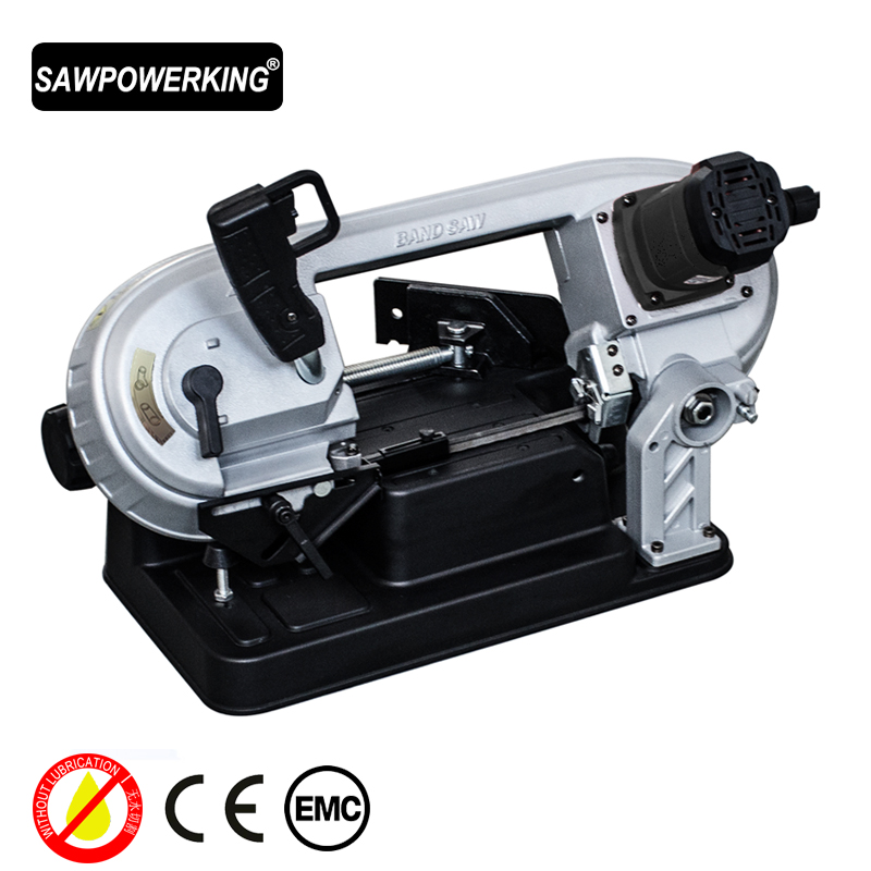 SAWPOWERKIN 5 ''металлическая резка 240 V Портативная ленточная пила с переменной скоростью поворотная головка Горизонтальная ленточная пила