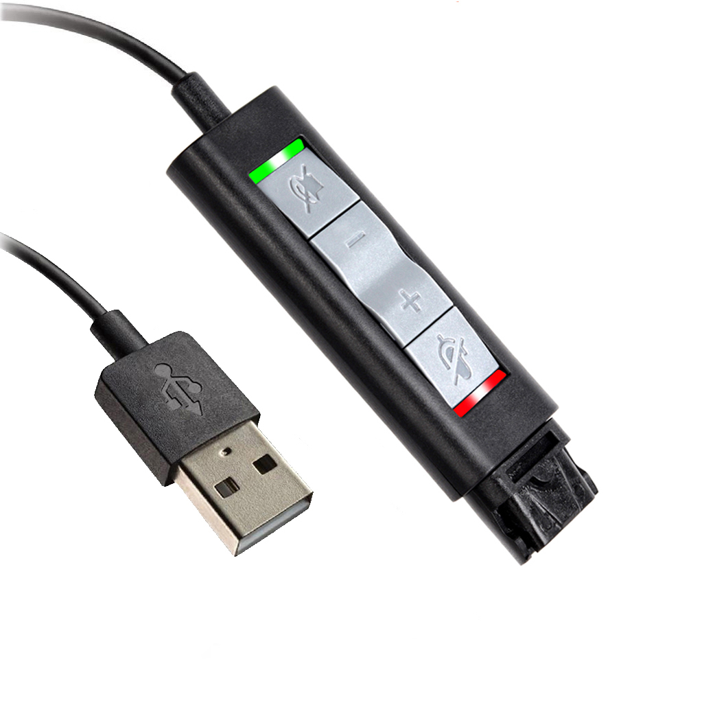 Для Plantronics QD DA70 DA80 коннектор для USB-гарнитуры адаптер с регулятором громкости, отключение звука для динамика и микрофона