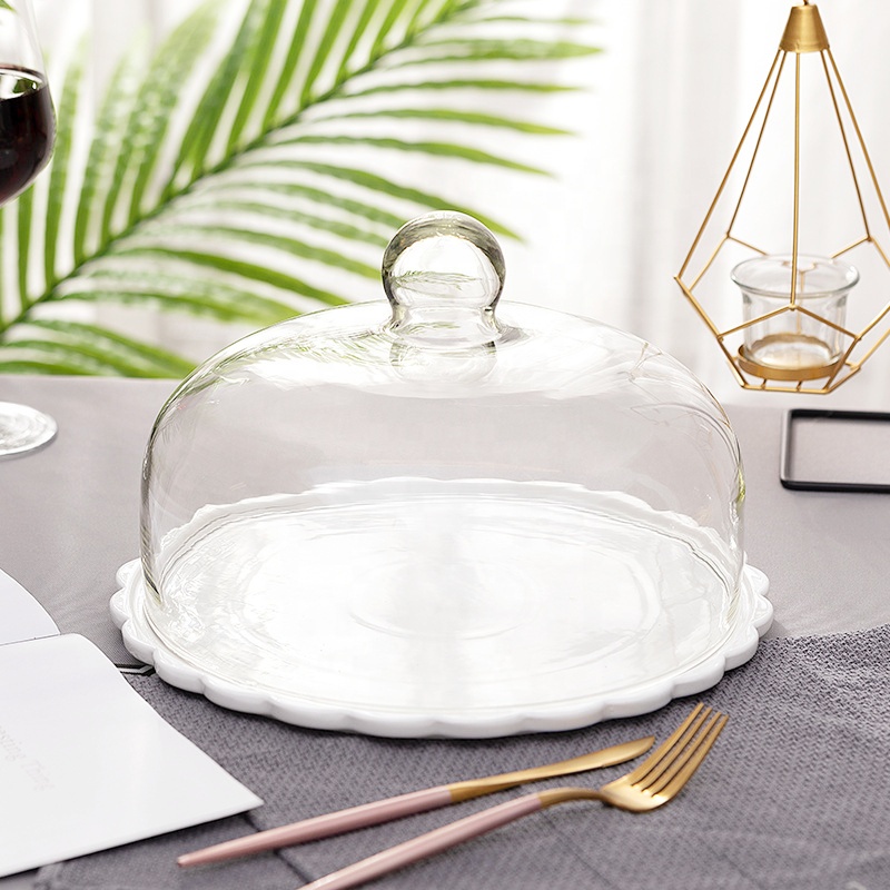 Ручная выдувная крышка cloche verre купол стеклянный корпус для свадебного украшения