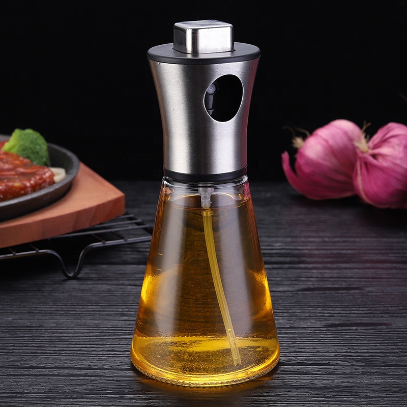 Hot sale Salad BBQ Kitchen Baking Roasting Cooking Olive Oil Dispenser sprayer Stainless steel Oil Spray Bottle