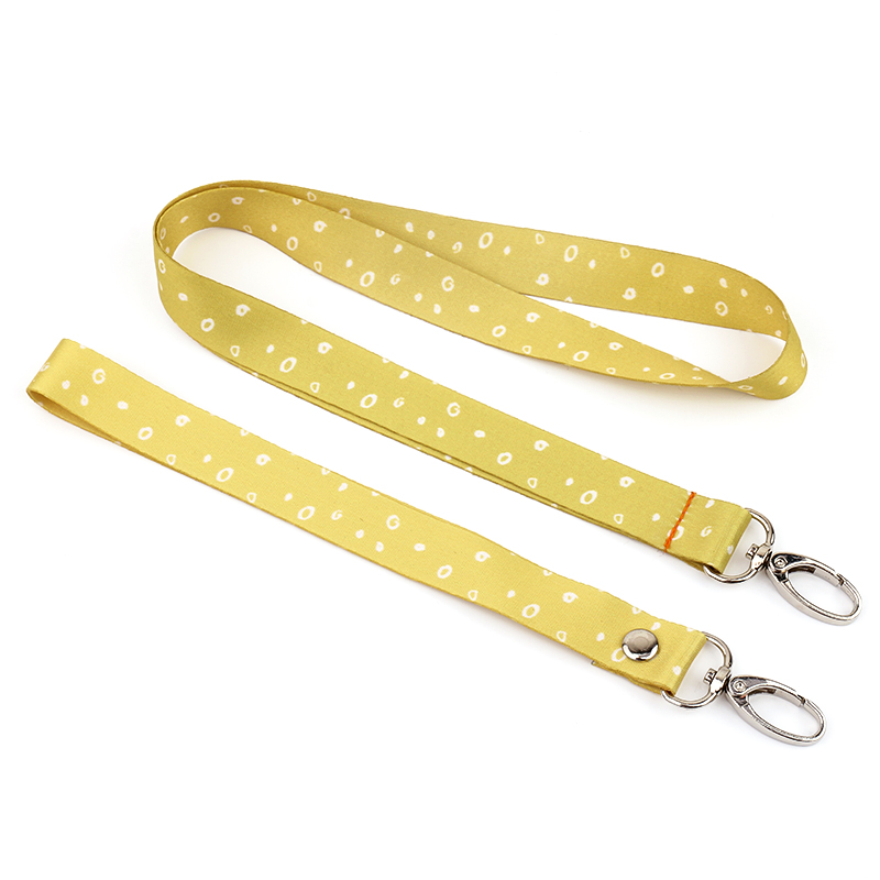 VOGRACE high quality custom logo heat transfer mobile phone neck lanyard cheap id card holder polyester landyards free sample