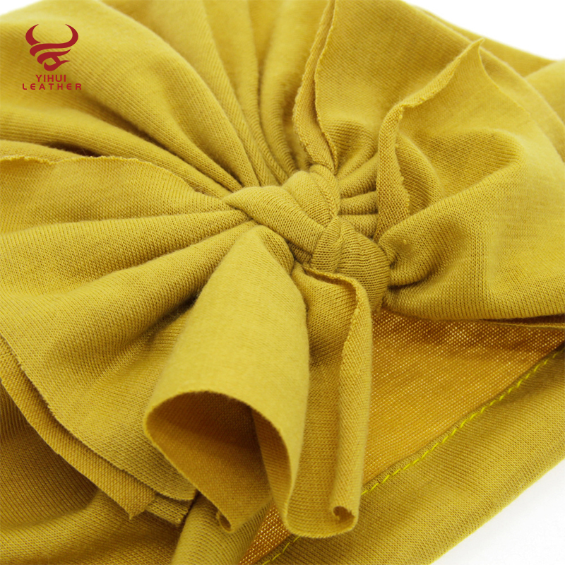 Baby turban stretchy kids toddlers top bow knot hat hair accessories head wraps kid bonnet