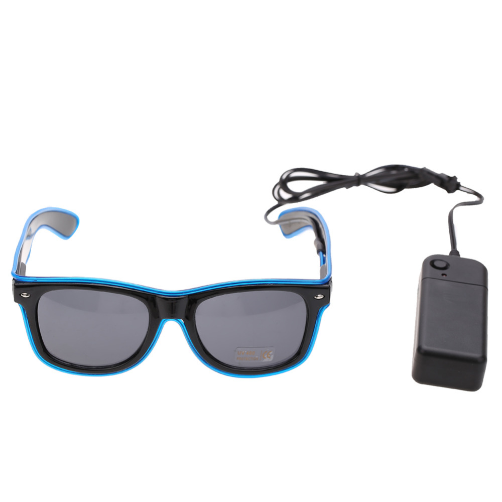 Halloween Party Glow Sunglass Shine Nightclub Show Flash Glasses LED Glasses Halloween Christmas Party Eyewear Dark Glow