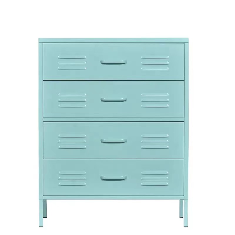 Hot Sale Home Furniture 4 Large Drawer Cabinet Metal Chest of Drawer Storage Drawer Cabinet