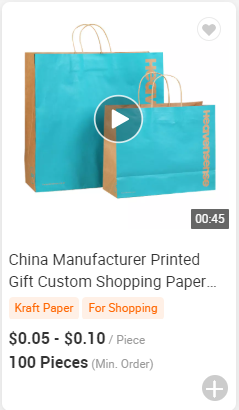 wholesale custom logo eco friendly brown shopping kraft paper bag