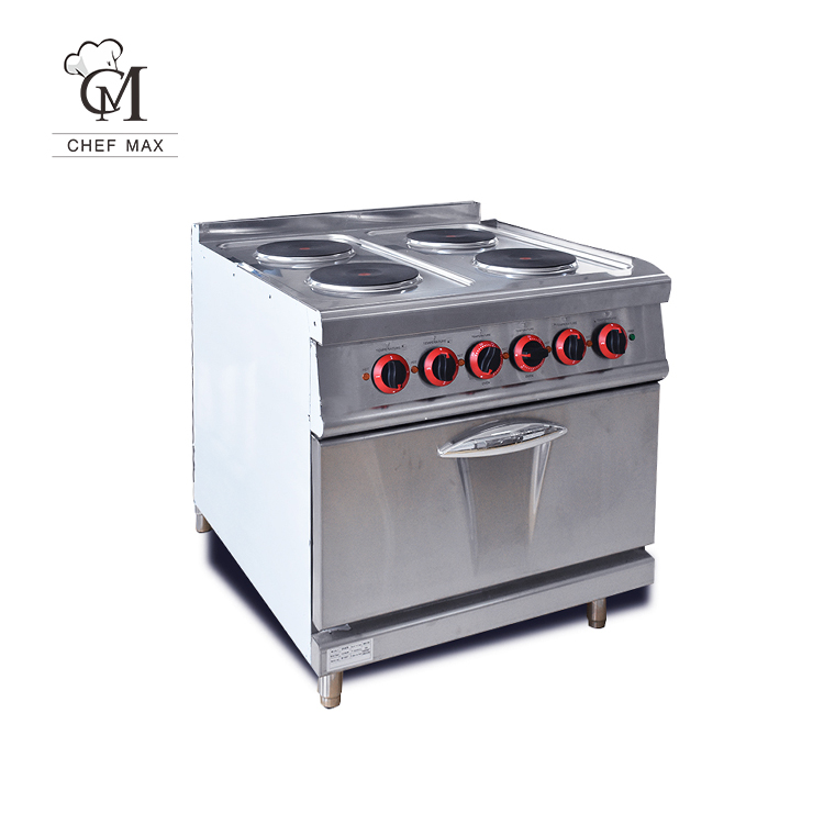 Commercial 13.9KW Customized Vertical 4 Head Food Cooker Electric Cooking Stove with Oven