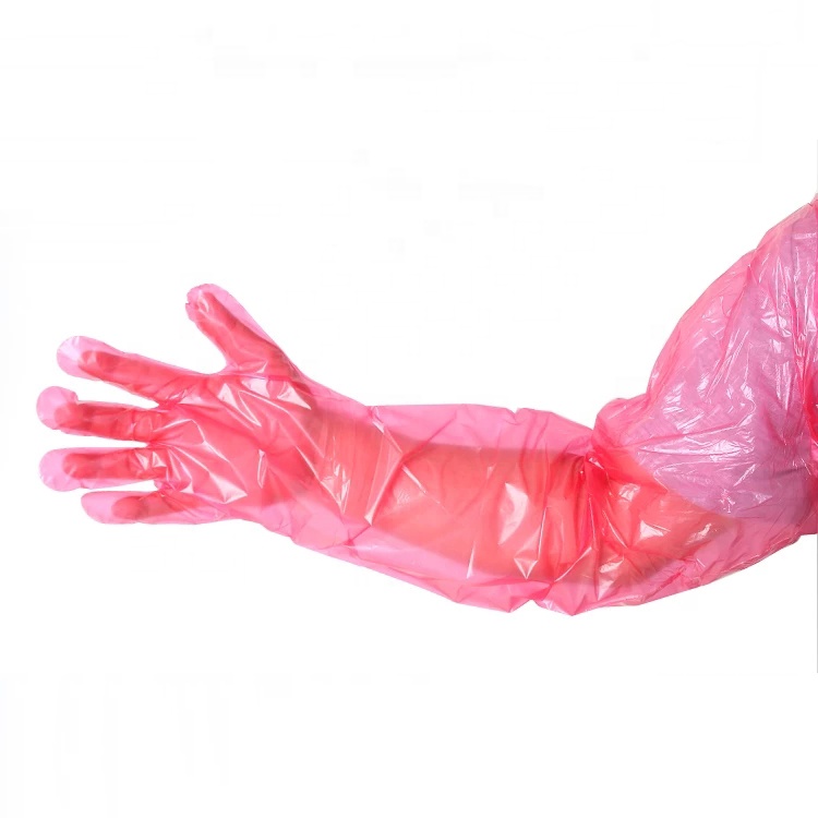 Instrument long shoulder pe arm disposable examination gloves Plastic Veterinary Artificial Hand Gloves