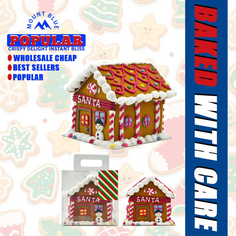 Best Sell Christmas Decorated Cookies Mix Gingerbread House Kit Cookie