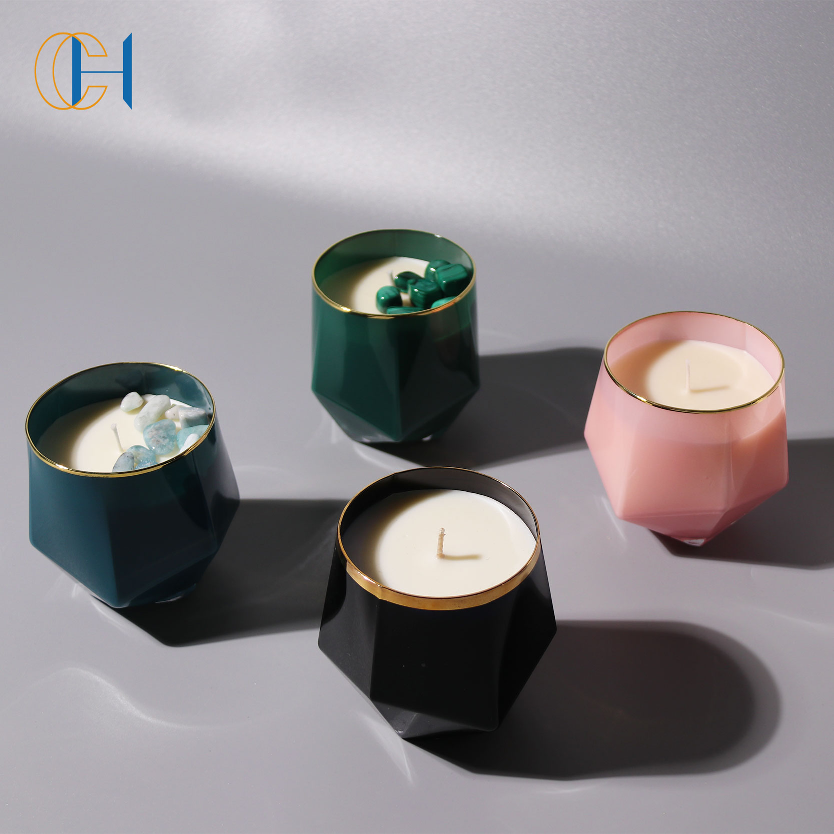Hot Sale Cheap Price Unique Design Decorative Glass Crystal Clear Glass Candle Jar With Custom Logo