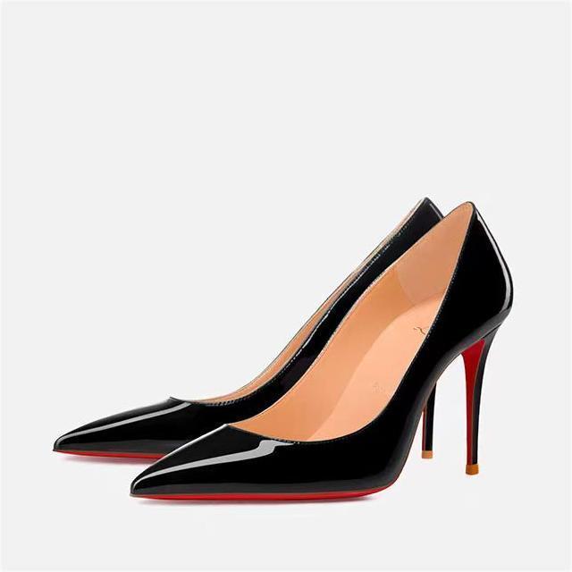 Hot Selling Classic Designer High Heel Stilettos Ladies Office Pumps with Genuine Leather Insole Breathable Red soled shoes