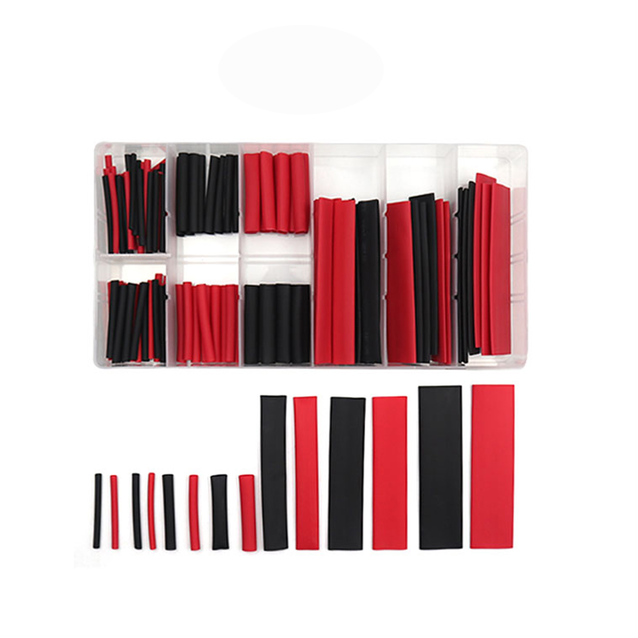 127pcs/set environmental protection thin wall transparent roll kit shrinking pack pe 2:1 shrinkable tube heat shrink tubing