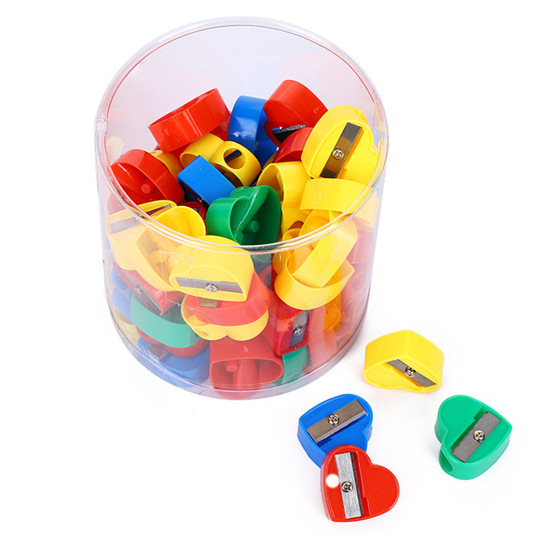 Wholesale Cheap Office Stationery Pencil sharpener Plastic sharpener for school student Colorful mini pencil sharpener for kids