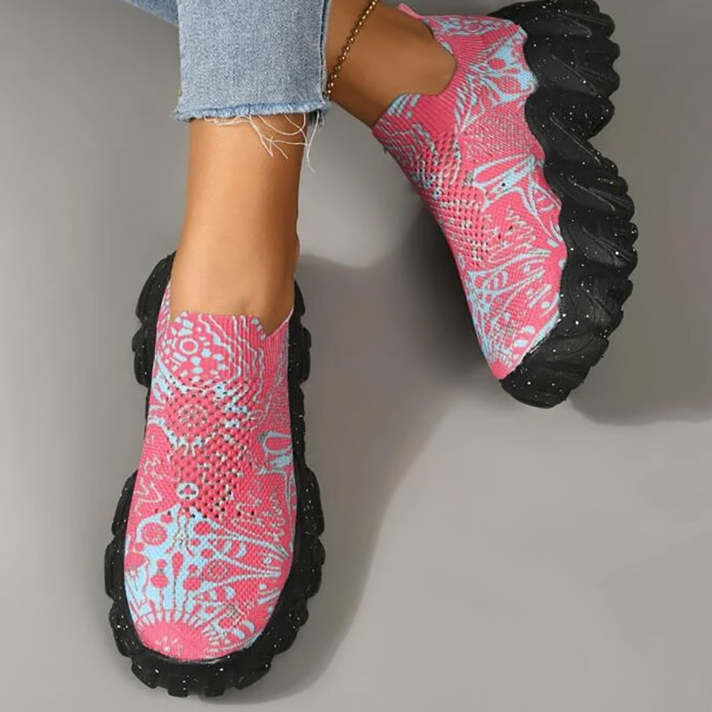 X503 New Design Women Fashion Chunky Sneakers Fabric Upper Thick Sole Platform Sneakers