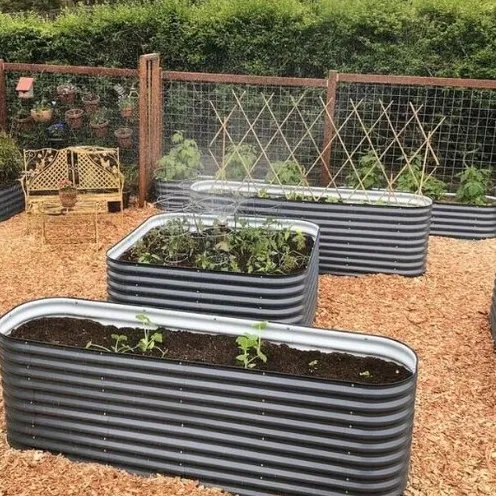 Metal Aluzinc Raised Garden Beds Tall Steel Planter Box Outdoor