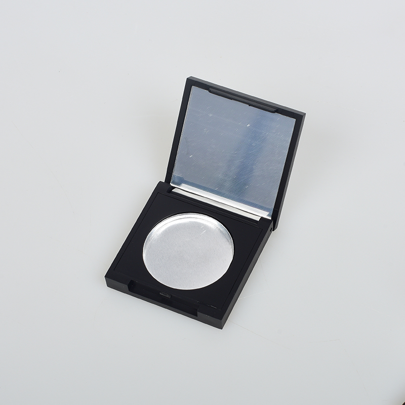 Rectangular matte black mirror 2 Round eyeshadow case 2 colors 3 colors blush case