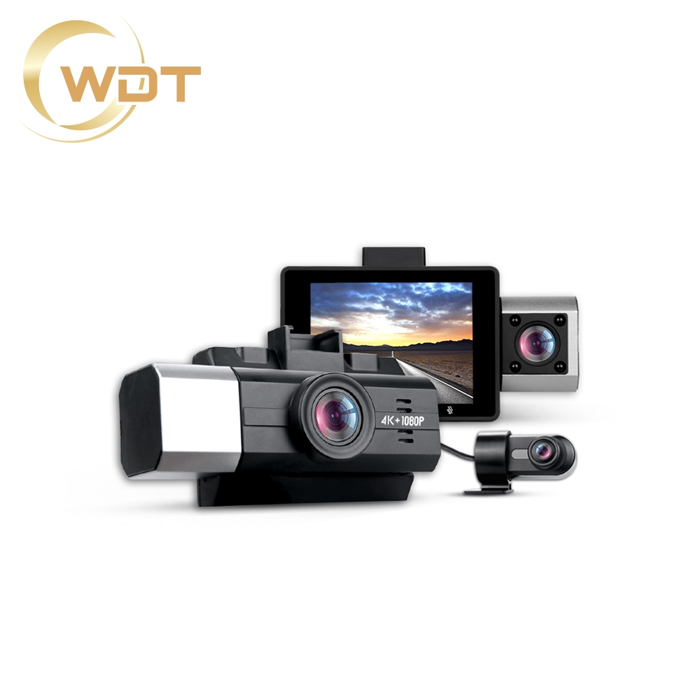 Новое поступление 3 канала Dash Cam, 1440P + 1080P + 1080P спереди внутри задние тройные объектив три полосная автомобильная камера с углом обзора, ИК ночного видения супер ночного видения