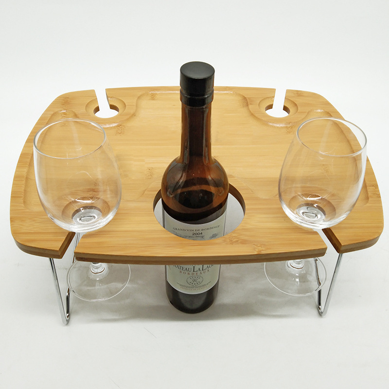 Custom Logo Bamboo Camping Table Trending Foldable Bamboo Wood Folding Outdoor Picnic Tables