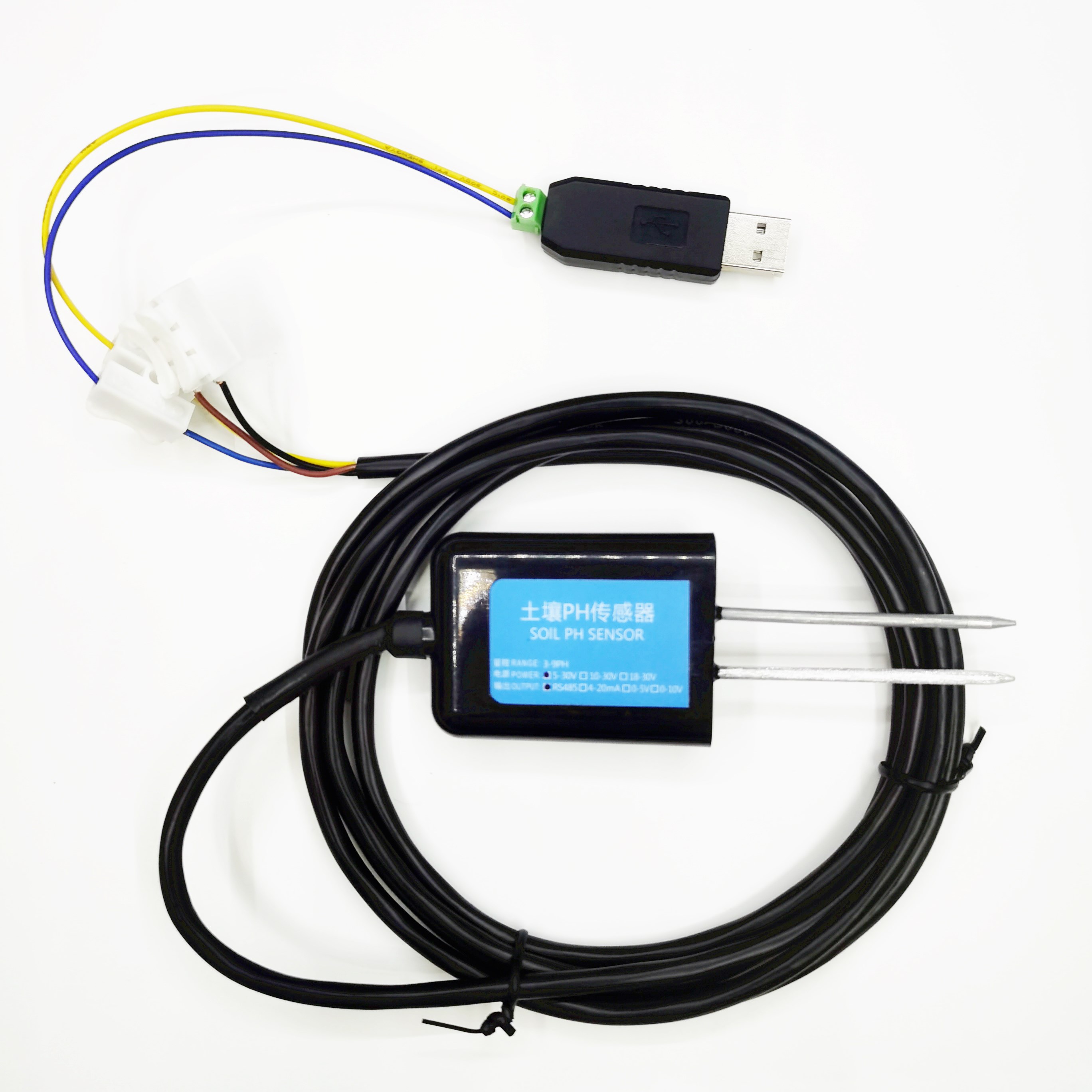 Онлайн мониторинг RS485 4-20mA 0-5V выход цифровой сигнал LORA LORAWAN 4G сельское хозяйство зонд почвы PH датчик