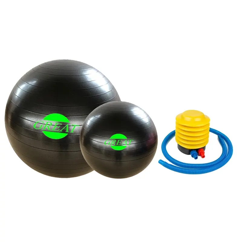 Eco PVC Anti-burst Fitness Stability Yoga Ball with Custom Logo and Air Pump