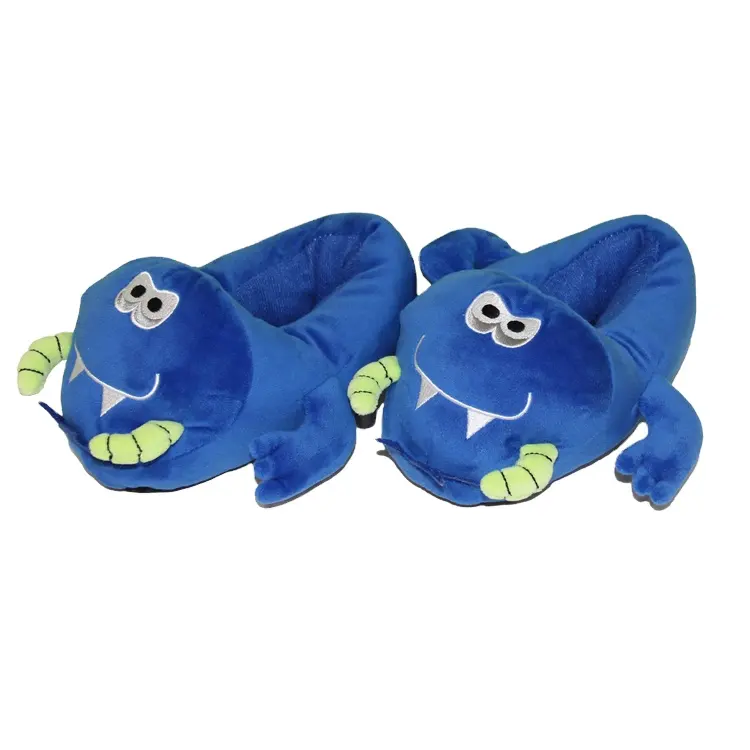 kids bulk House Bedroom Footwear Custom Animal Slippers Blue Monster Slippers For Child