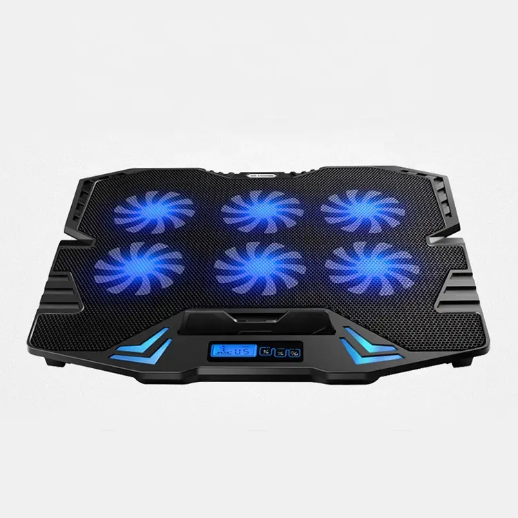 Ice coorel promotional laptop cooler fan six fans gaming style cooling fan for laptop