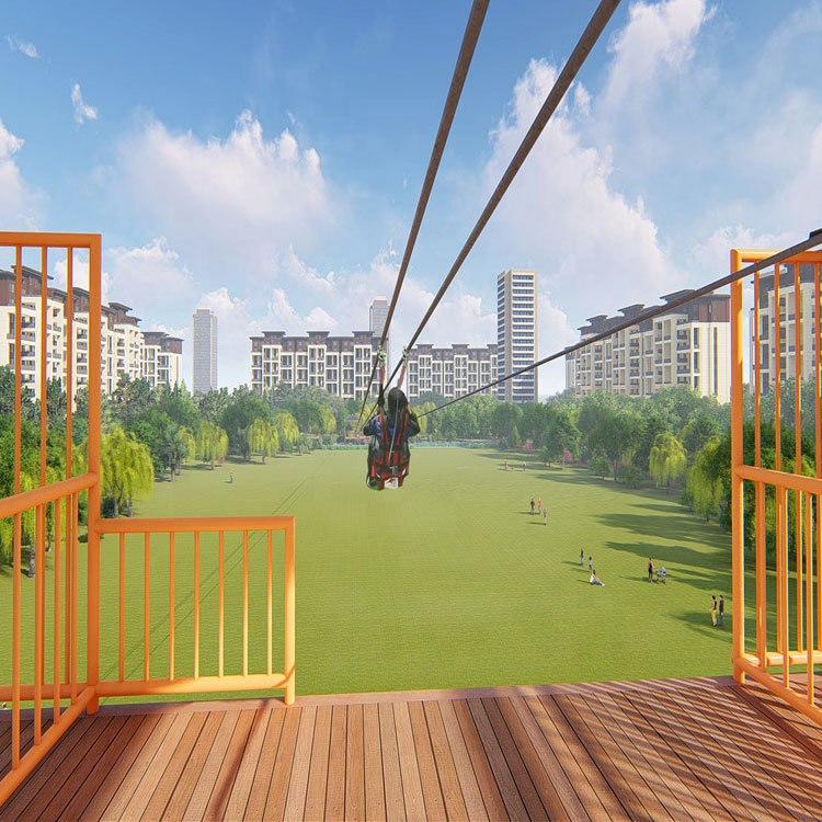 Kids and Adult Amusement Park Playground Adventure Roller Coaster Zip Line Outdoor Playground