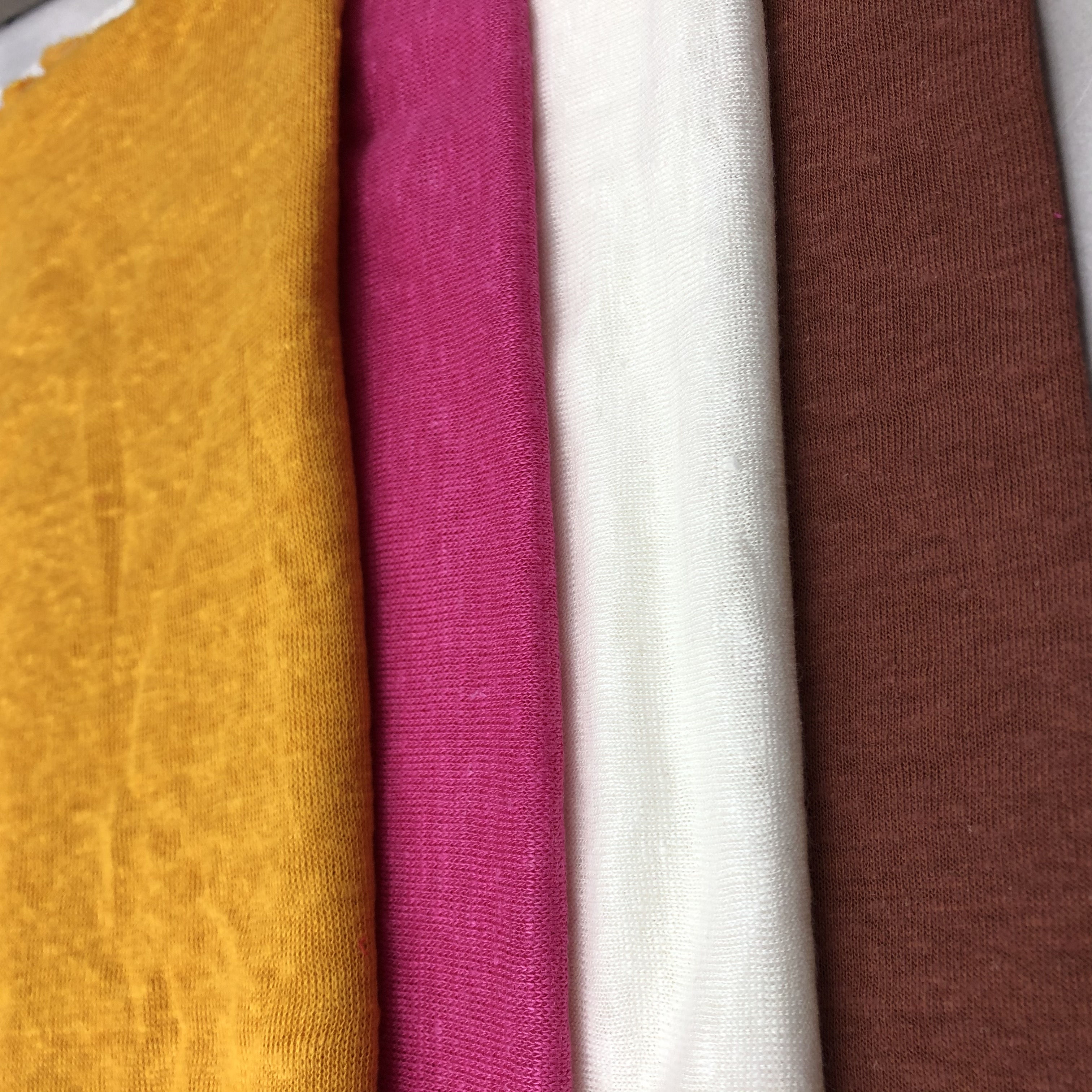 China Linen Rayon jersey dyed fabric for close-fitting fabric 160 gsm density with multi-color options