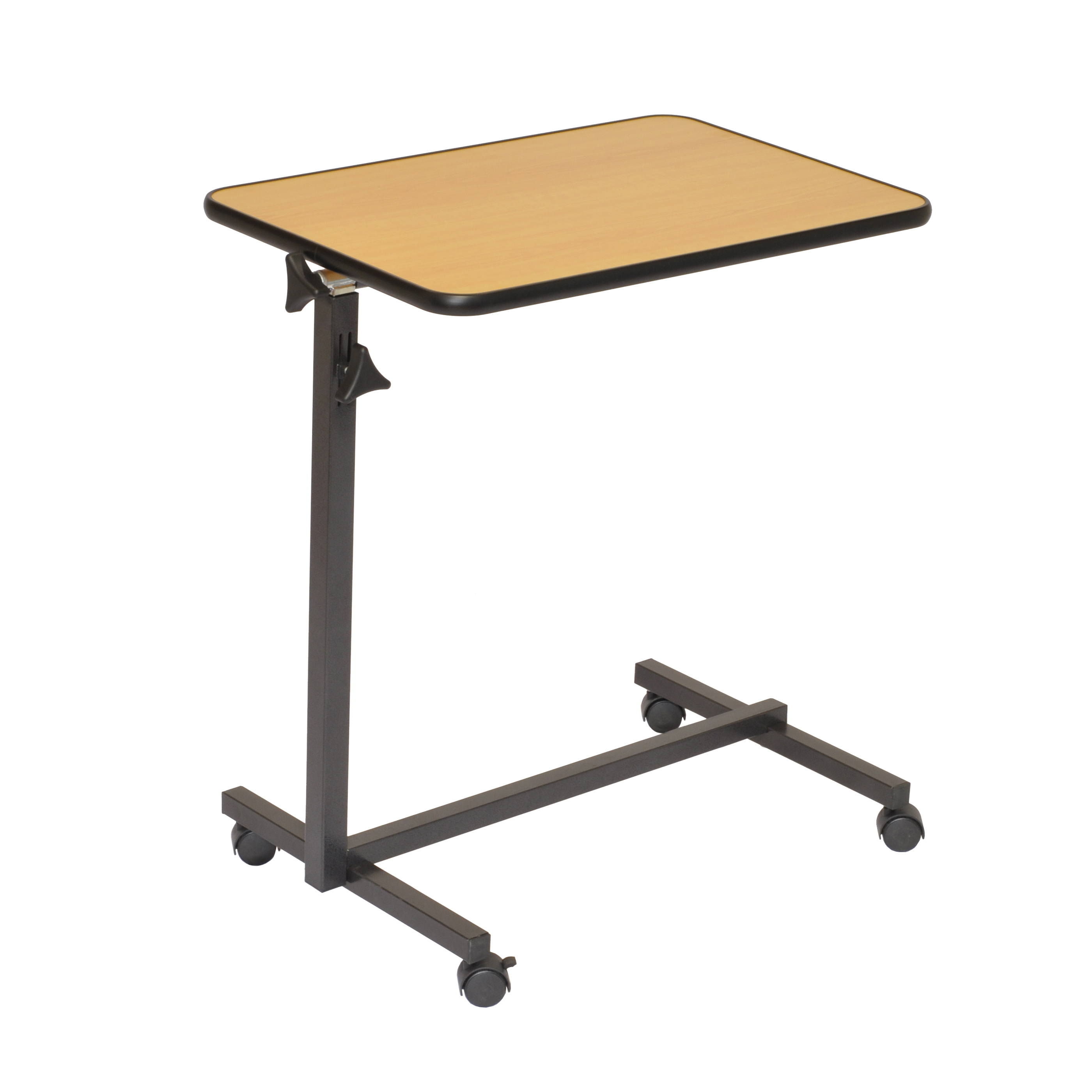 Latest Design Movable Hospital Stainless Steel Patient Bedside Overbed Table