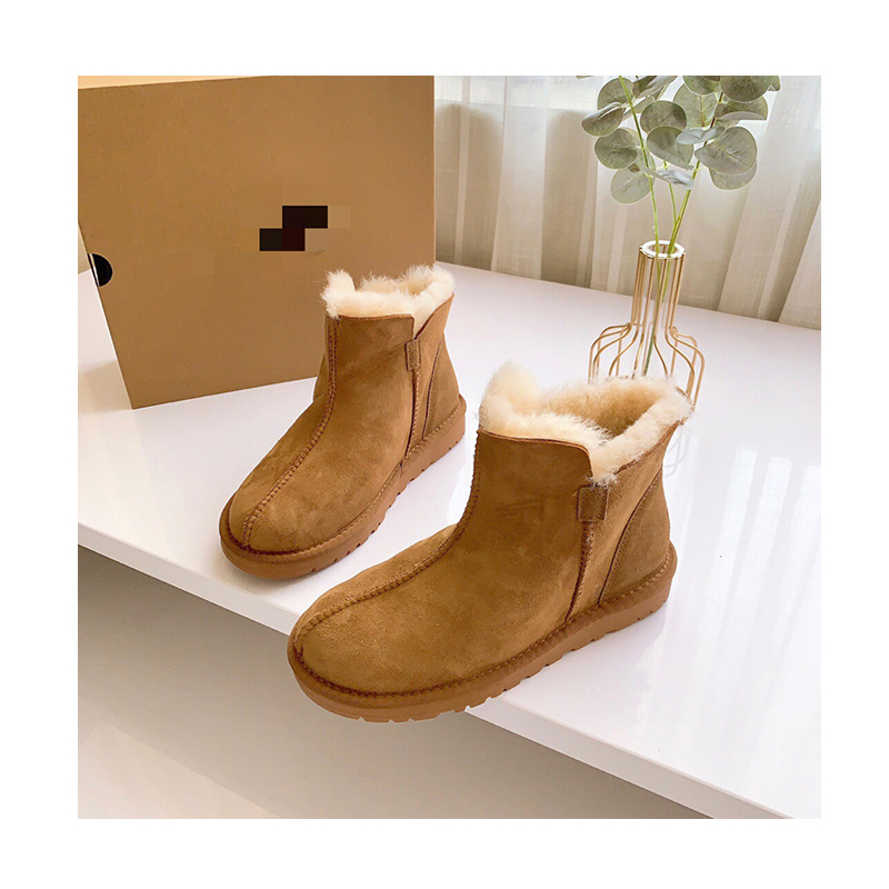 2024 Winter Thickened Wool Short Women Ankle Footwear Boots Female Oxford Sole Anti Slip Boots Women Shoes