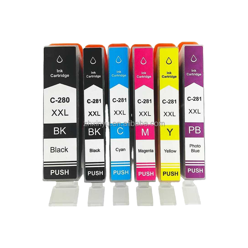 XINYU совместимый Canon PGI-280XXLBK CLI-281XXL переработанного чернильного картриджа для tn PIXMA TS702/TR7520/TR8520/TR8620TS612 Китай картриджи с тонером, тонер-картриджи